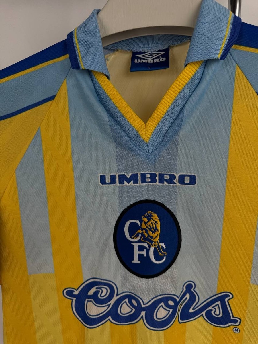 Chelsea FC 1995 1996 1997 Umbro shirt jersey Coors 1990s away
