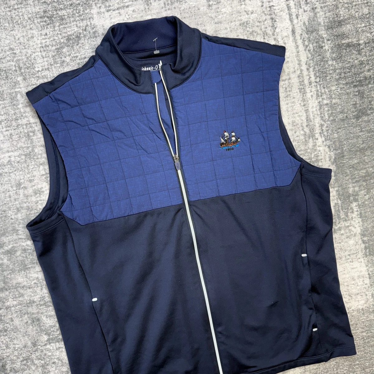 Gilet De Performance Johnnie-O Knockdown - Homme Taille XL - Bleu - Zippé