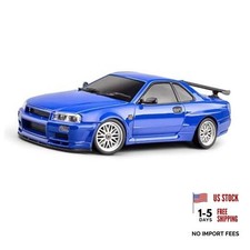 LD1899 1/18 RC Drift Car GTR R34 2.4GHz RWD with Gyroscope on-Road Ld1899 Blue