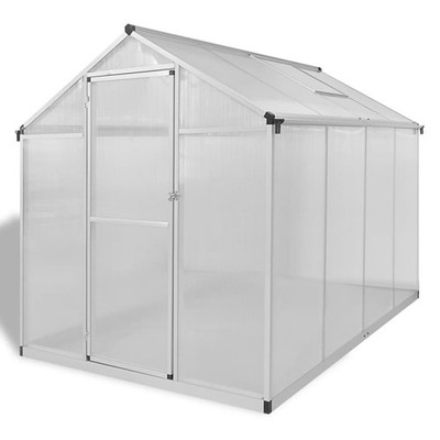 Greenhouse Outdoor Grow House Green House with Base Frame Aluminum vidaXL