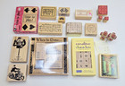 Assorted Rubber Stamps Arts & Crafts Mixed Lot of 80+ ea - Mostly New - 1 Used