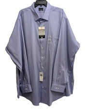 Van Heusen Men's Big Fit Button Up Dress Shirt Size 20 36/37 Iris Purple 69.50