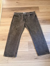 Levi's 501 Series Men's Gray Straight Button Fly Cotton Denim 5-Pocket