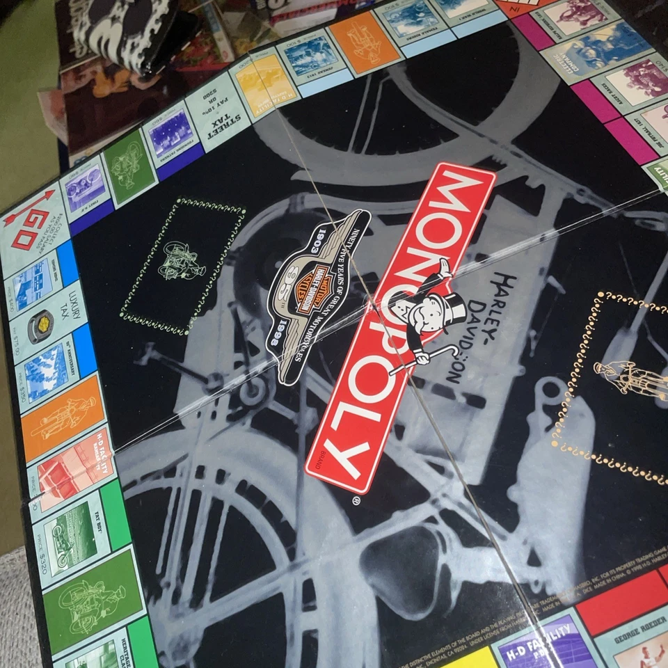 Harley Davidson 95 Aniversario Edición Limitada Coleccionista Monopoly Gamer Casi Nueva Foto 2 de 3
