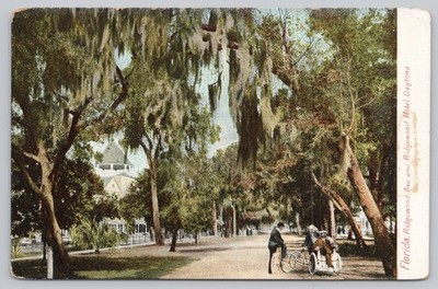 Postcard Ridgewood Avenue and Hotel Daytona Florida Bicycles