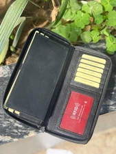 Genuine Leather Checkbook Cover Long Organizer Lady's Wallet in Christmas Sale