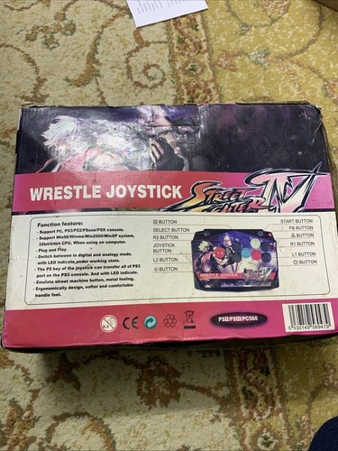 Wrestle Joystick 6 Buttons Perfect Joypad Pad Street Fighter For PS3 PS2 PC - Picture 6 of 6