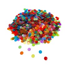 2000 Pieces 3/4 inch Transparent 6 Color Clear Bingo Counting Chips Plastic M...