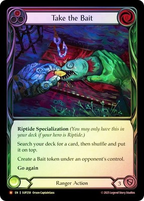 FAB  RAINBOW FOIL  Take the Bait  - Super Slam Card # 258