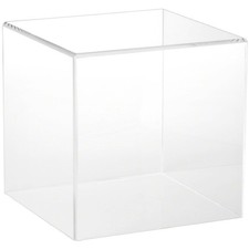 Plymor Clear Acrylic Display Case with No Base, 8" x 8" x 8"