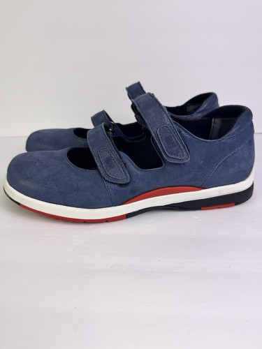 Drew Discovery Mary Jane Shoes Women Size 11M Blue Microdot Leather Orthopedic
