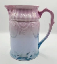 Antique 1920's Bavaria Lusterware RCW German Purple Blue Iridescent Milk Pitcher