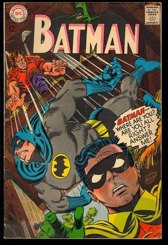 Batman #196 Unrestored Silver Age Superhero Vintage DC Comic 1967 GD-VG