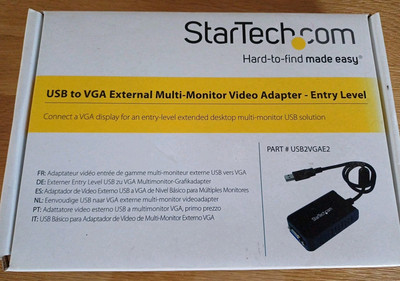 StarTech.com USB 2.0 auf VGA Adapter USB auf VGA Monitor Konverter für Windows...