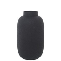Tischvase Aus Keramik In Schwarz, Sand-Textur, 20 X 34 Cm