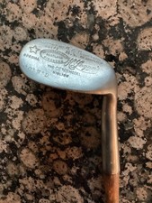 Antique Hickory Wood Shaft Wm Gibson H Logan  s Genii Niblick Golf Club D6, 51 