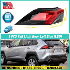 Left Driver Side Fits 2019-2026 Toyota Rav4 LED Tail Light Brake Lamp Waterproof