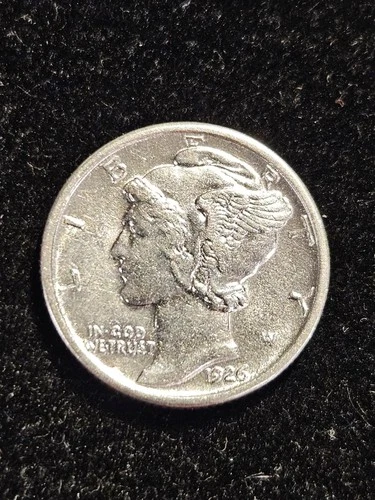1926 D MERCURY DIME! RARE! BU 90% SILVER.  NO RESERVE!!!!