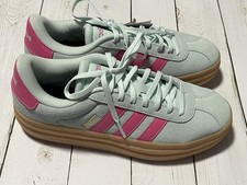 Adidas VL Court Bold Women Green Pink Gum Sneakers Shoes Size 8