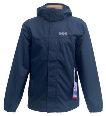 Helly Hansen Boy's Rain Jacket NAVY $95, Size: 14