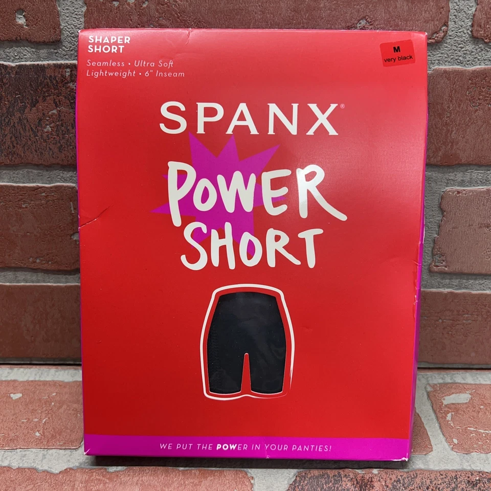Shorts modelador de coxa média preto Spanx “Power Shorts” novo com etiquetas tamanho M - Imagem 4 de 4