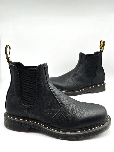 Women Dr. Martens Boots Black Leather 39 #3K72