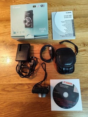 Canon IXUS 135 / HD WI-FI   8x OPTICA ZOOM Digitalkamera - Schwarz