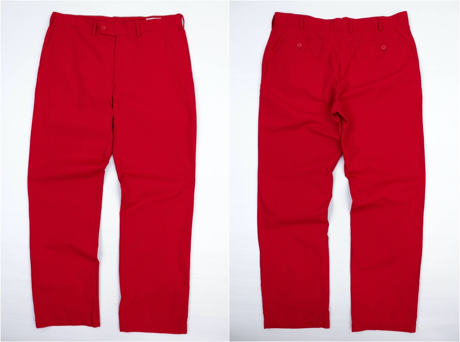 Superga Vintage Micro Striped Red Cotton Trousers Pants Size 52