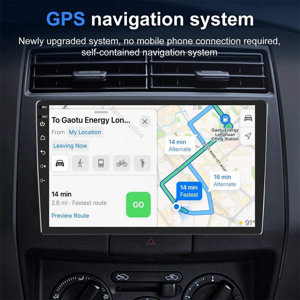 10.1" Android 13 Apple Carplay 4G+64GB Car Stereo Radio GPS Navi WiFi Double Din - Image 3 of 4