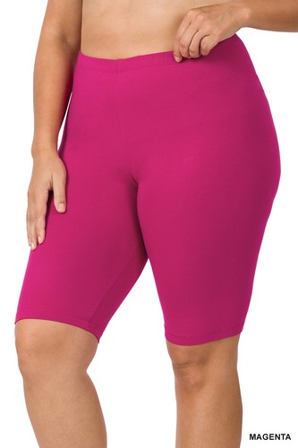 1X 2X 3X Bermuda Bike Shorts Soft Stretch Cotton Microfiber Leggings Gym Yoga - Picture 16 of 54