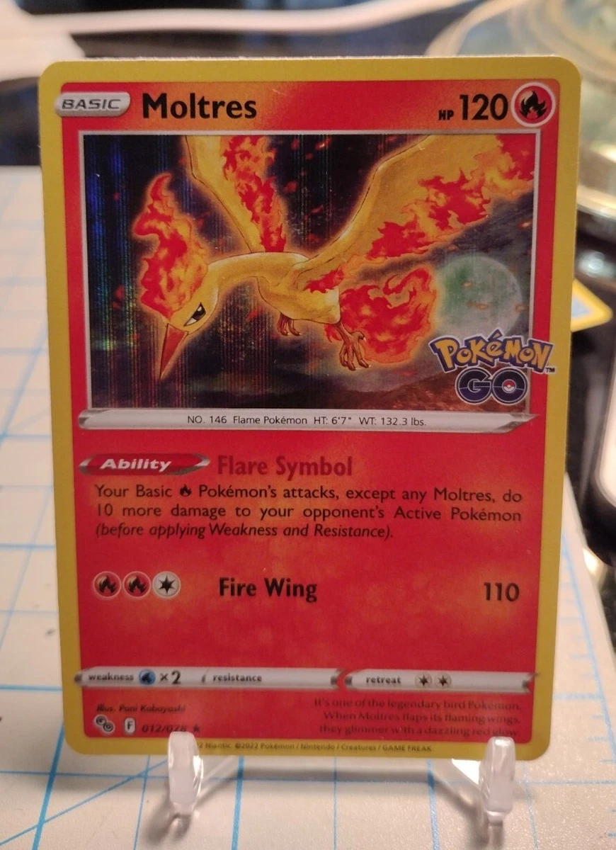 Moltres 012/078 - Pokemon GO - Holo Rare Pokemon Card - Near Mint (NM)