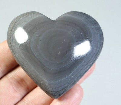 97g Natural Silver Obsidian Quartz Crystal Stone Heart Healing Mineral Specimen