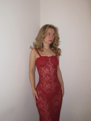 Red/Black Lace See Through Maxi Dress, Women's Summer Dress, Sheer Holiday Dress | eBay Red/Black Lace See Through Maxi Dress, Women's Summer Dress, Sheer Holiday Dress | eBay
