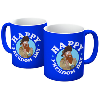 FUTURE CARTOON HAPPY FREEDOM DAY ALTER MANN WASSERFALL TASSE IN VERSCHIEDENEN FARBEN
