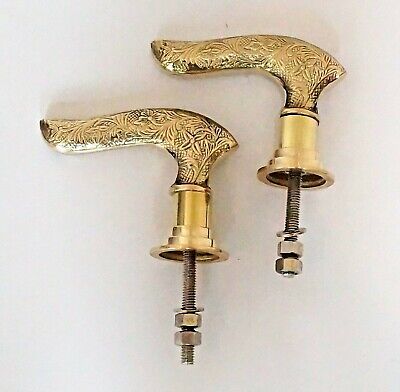 Solid Brass Victorian Style House Of Rothley Door Handles 1 Pair With Fittings