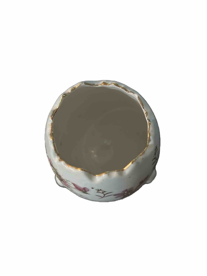 Vintage Blue Cracked Egg Planter Tri Leg Vase Decor Easter eBay