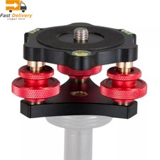 Aluminum Alloy Triple-wheel Precision Leveler Camera Tripod Head Leveling Base