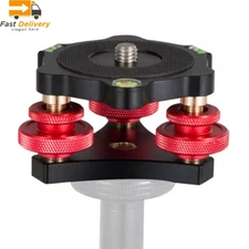 Aluminum Alloy Triple-wheel Precision Leveler Camera Tripod Head Leveling Base