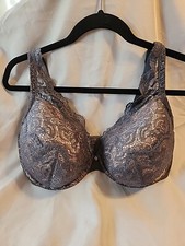 Third Love Bra 24/7 Lace Contour Plunge Bra 40E Gray