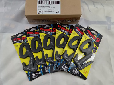 Lot of 6 Nite Ize Figure 9 Metal Rope Tightener Black Large Tie Down 300 lb #BIN