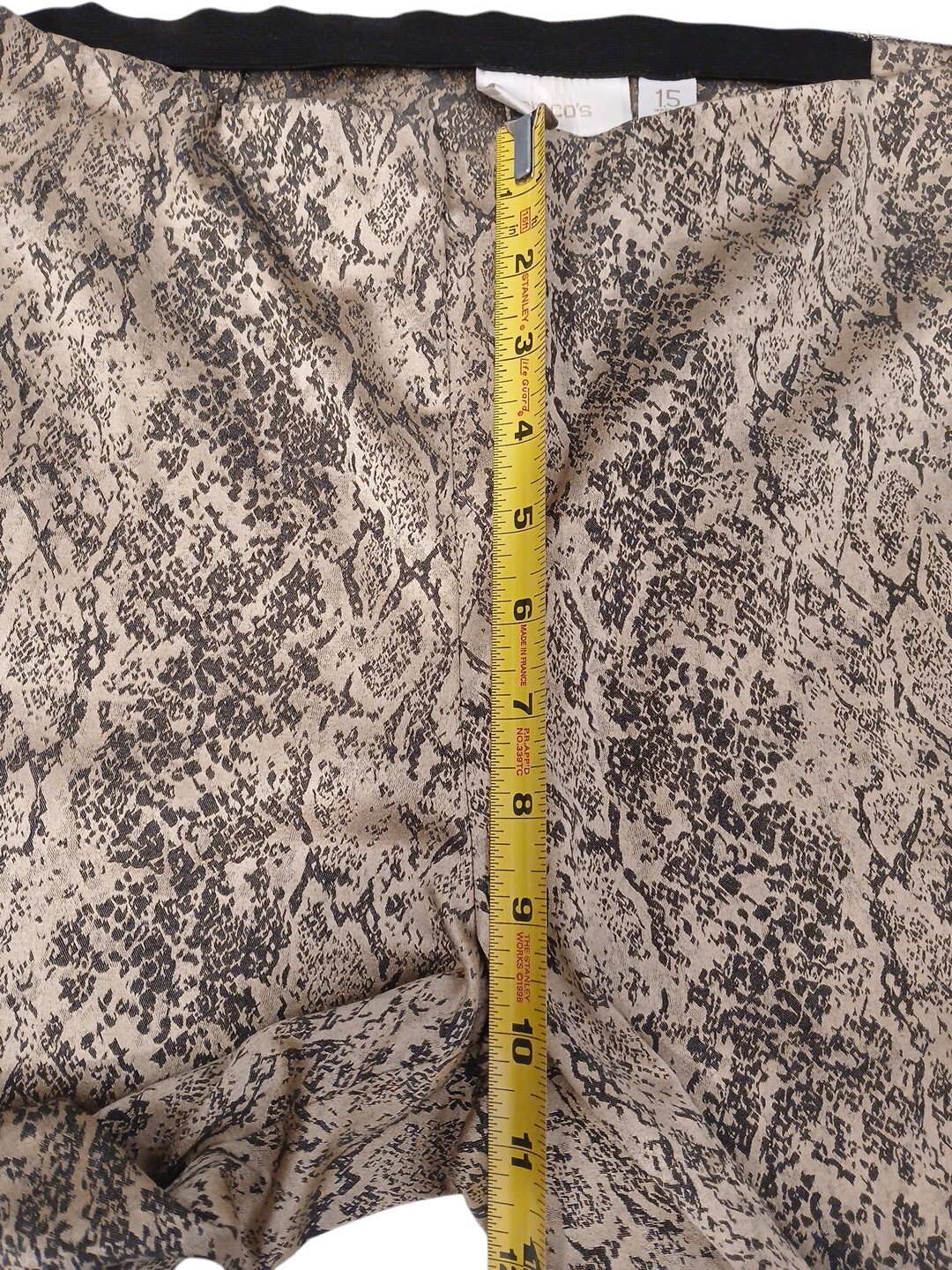 Chico's Gold Python Jacquard Ankle Trouser Size 1… - image 9