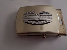 U.S MILITARY ARMY COMBAT ACTION SOLID BRASS BELT BUCKLE MADE IN THE U.S.A