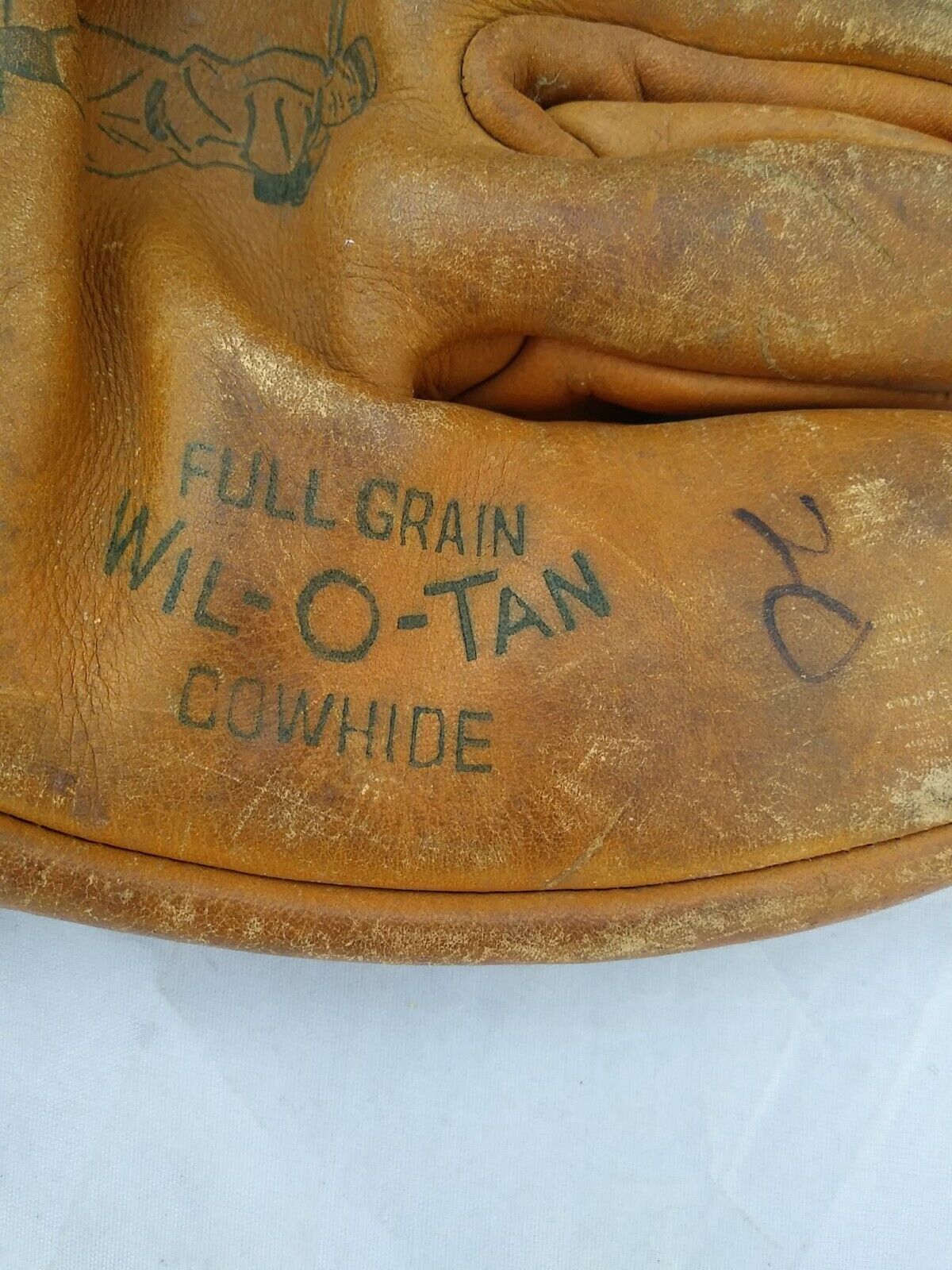 VTG TOP GRAIN LEATHER FRANKLIN 4055 STEERHIDE 10.5”Glove MITT RH COWHIDE  FLEX VG