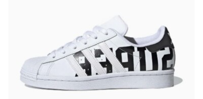 Adidas Superstar J Big Kids Size Casual Shoe White Black