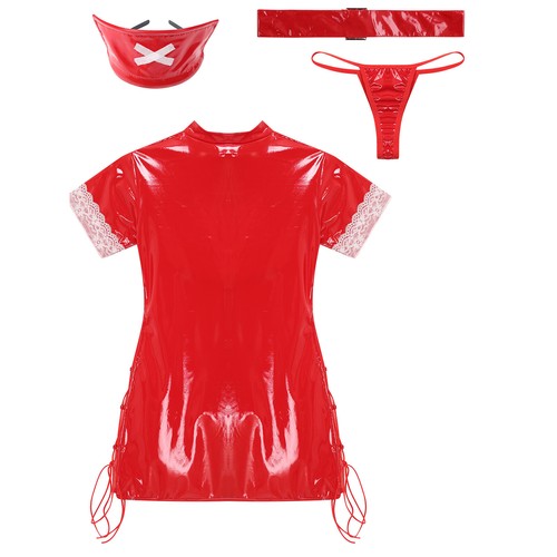 Women's Dresses And Briefs Hats Club Lingerie Set Scrubs Dress With Headwear - Picture 33 of 43
