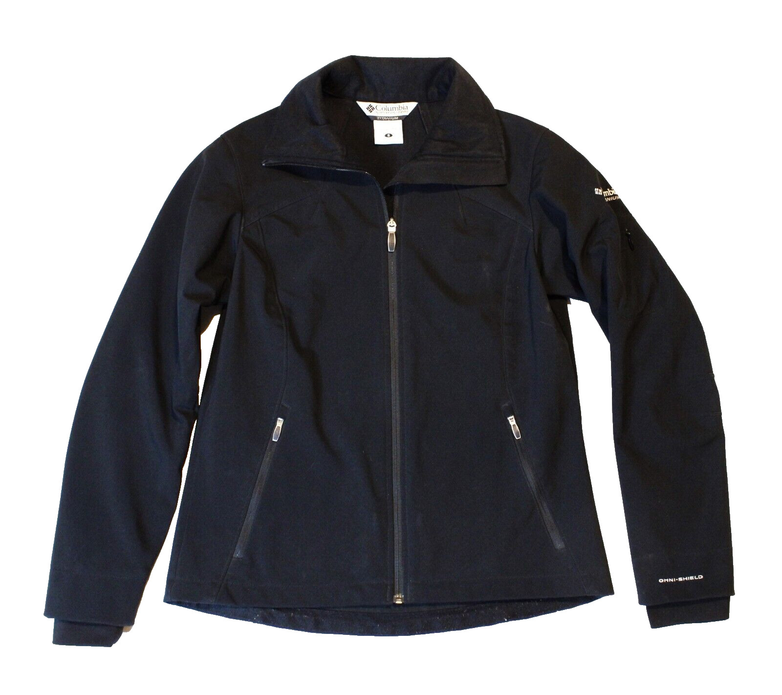Columbia Titanium Softshell Black Zip Jacket Wome… - image 1