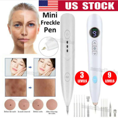 LCD Laser Plasma Pen 3-5-9 level Mole Freckle Wart Removal Dark Spot Remover USB