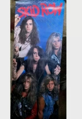 🎸Skid Row Vtg Poster 80s Rock Music Memorabilia Huge XL Bedroom