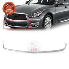 Front Bumper Lower Grille Trim Molding Chrome For 2015-2019 Infiniti Q70 