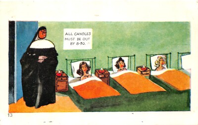 SAPHIR COMIC POSTKARTE NR 13 NONNE GEBRAUCHT UNGELAUFEN GUT SEHR GUT